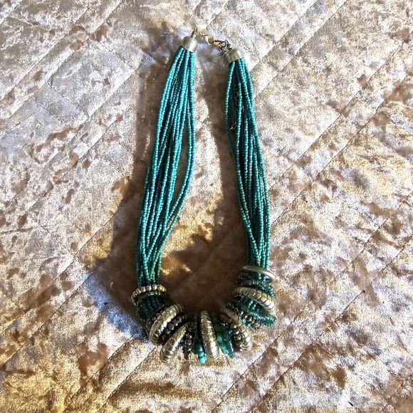 Jewelry - Teal beaded multistrand necklace